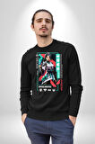 Valorant  SAGE Ajan Oyun Karakter Özellikleri Kadın Erkek Siyah Sweatshirt 