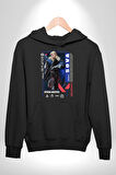 Valorant   SOVA Ajan Oyun Karakter Özellikleri Kadın Erkek  Siyah Kapüşonlu Sweatshirt Hoodie