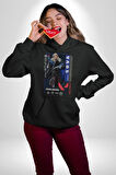 Valorant   SOVA Ajan Oyun Karakter Özellikleri Kadın Erkek  Siyah Kapüşonlu Sweatshirt Hoodie