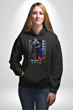 Valorant   SOVA Ajan Oyun Karakter Özellikleri Kadın Erkek  Siyah Kapüşonlu Sweatshirt Hoodie