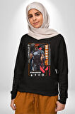 Valorant   BRIMSTONE Ajan Oyun Karakter Özellikleri Kadın Erkek Siyah Sweatshirt 
