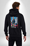 Valorant  CHAMBER  Ajan Oyun Karakter Özellikleri Kadın Erkek Siyah Kapüşonlu Fermuarlı Baskılı Hırka Sweatshirt