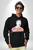 Kerem Aktürkoğlu Futbol Kadın Erkek  Siyah Kapüşonlu Sweatshirt Hoodie