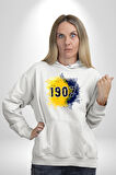 1907 Sarı Lacivert Futbol Kadın Erkek  Beyaz Kapüşonlu Sweatshirt Hoodie