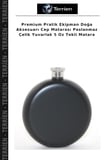 Premium Pratik Ekipman Doğa Aksesuarı Cep Matarası Paslanmaz Çelik Yuvarlak 5 Oz Tekli Matara