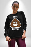 İyi Yedin Espirili Tişört Yazılı Kadın Erkek Siyah Sweatshirt 
