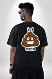 İyi Yedin Espirili Tişört Yazılı Pamuklu Kadın Erkek Oversize Sırt Dijital Baskılı Siyah T-shirt