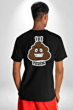 İyi Yedin Espirili Tişört Yazılı Pamuklu Kadın Erkek Oversize Sırt Dijital Baskılı Siyah T-shirt