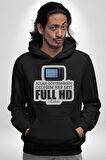 Allah Göstermesin Dediğim Her Şeyi Full HD İzledim Yazılı Kadın Erkek  Siyah Kapüşonlu Sweatshirt Hoodie