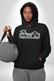 Ufo Gören Masum Köylü Yazılı Kadın Erkek  Siyah Kapüşonlu Sweatshirt Hoodie