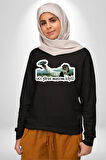 Ufo Gören Masum Köylü Yazılı Kadın Erkek Siyah Sweatshirt 
