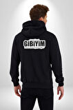Asgari Üçret Gibiyim Kimse Benle Geçinemiyor Yazılı Kadın Erkek Siyah Kapüşonlu Fermuarlı Baskılı Hırka Sweatshirt