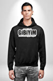 Asgari Üçret Gibiyim Kimse Benle Geçinemiyor Yazılı Kadın Erkek  Siyah Kapüşonlu Sweatshirt Hoodie