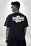 İsim Konulacaksa Mal Kaybı Diyelim Yazılı Pamuklu Kadın Erkek Oversize Sırt Dijital Baskılı Siyah T-shirt