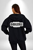 Hayat Seni, Senin Gibilerle Karşılaştırsın Yazılı Kadın Erkek Siyah Kapüşonlu Fermuarlı Baskılı Hırka Sweatshirt