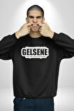 Kime Yazıyorsun Bunları Diyorlar Gelsene Seni Çok Merak Ediyorlar Yazılı Kadın Erkek Siyah Sweatshirt 