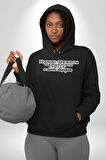 Hangi Derdin Dermanısın Söyle O derde Düşüyüm Yazılı Kadın Erkek  Siyah Kapüşonlu Sweatshirt Hoodie