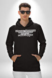 Hangi Derdin Dermanısın Söyle O derde Düşüyüm Yazılı Kadın Erkek  Siyah Kapüşonlu Sweatshirt Hoodie