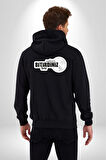 Yediniz Bitrdiniz Beni Yazılı Kadın Erkek Siyah Kapüşonlu Fermuarlı Baskılı Hırka Sweatshirt