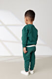 Next Baby % 100 Pamuklu Yeşil Uzun Kollu Jogger Alt Üst Takım