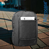 Microcase Unisex Su Geçirmez 3 Gözlü 15.6 inch Laptop Macbook Çantası - ANTRASİT AL5323