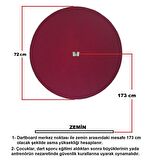 Dart Arkalığı. Ahşap Yuvarlak model. Kırmızı Renk. 12mm / 72cm
