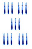 15 Adet (5 Takım)  41 mm. Midi-Orta. Şeffaf Mavi  Dart Şaft-Shaft. Kargo Bedava