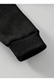 Kız/Erkek Çocuk Çiçekli Kelebek Sırt Baskılı Baskılı Kapüşonlu Sweatshirt Eşofman Takımı