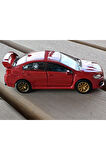 Lisanslı Subaru WRZ STI Çek Bırak Model Metal Araba (1:34) 43693D Kırmızı