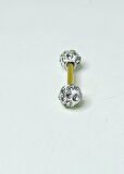 ZİRKON TAŞLI TOPÇUKLU PİERCİNG TRAGUS ÇELİK KÜPE