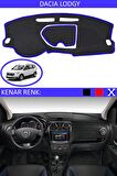 Dacia Sandero Stepway 2015-2020 İçin Uygun Torpido Koruma Halısı Siyah Kenar Renk Mavi