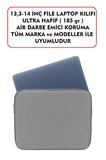 Dada Macbook Air Pro 13 & 13.3-14 inç File Laptop Kılıfı 185gr Tüm Marka ve Modeler İle Uyumludur Gri