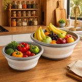 Porsima ET-00111 Çok Amaçlı Katlanır Badya Akordiyon Leğen Katlanabilir Organizer Düzenleyici 9lt - 5lt