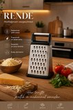 Porsima LM-4023 Razzo 4 Yüzlü Paslanmaz Çelik Rende - Silikon Tabanlı Metal Rende 20 cm