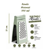 Porsima L-00667 550 ml Hazneli Paslanmaz Çelik Mutfak Rendesi – Turkuaz / Su Yeşili