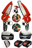 Lieber German 92 Vf 10 Ah 10-15 Cm Uzun-kısa Pala Ve Zincir 2x Akü Çantalı Şarjlı Dal Kesme Budama Testere Makine