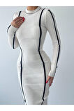 Ribbon Triko Elbise