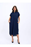 7348 KOT ELBİSE-MAVİ