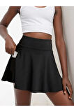 Kadın Yüksek Bel Cepli Sandy Short Etek
