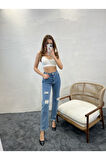 6025 KOT PANTOLON-MAVİ
