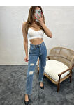 6025 KOT PANTOLON-MAVİ