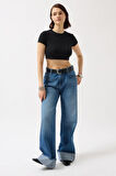 Likralı Basic Crop T-Shirt