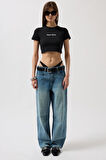 Nepo Baskılı Crop T-Shirt