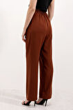 Kahverengi Yüksek Bel Kumaş Pantolon 6612