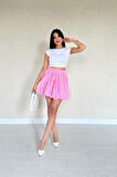 Pembe Poplin Balon Etek