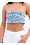 6817 KOT CROP-MAVİ