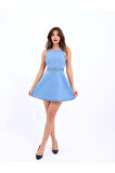 6952 KOT ELBİSE-MAVİ