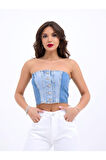 6991 KOT BLUZ-MAVİ