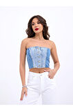 6991 KOT BLUZ-MAVİ