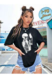 Baskılı T-shirt - Siyah